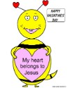 My heart belongs to Jesus Happy valentine's day bee for Sunday school or children's church